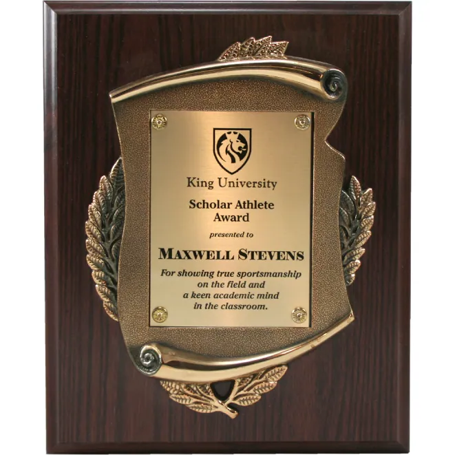 Scholar athlete plaque