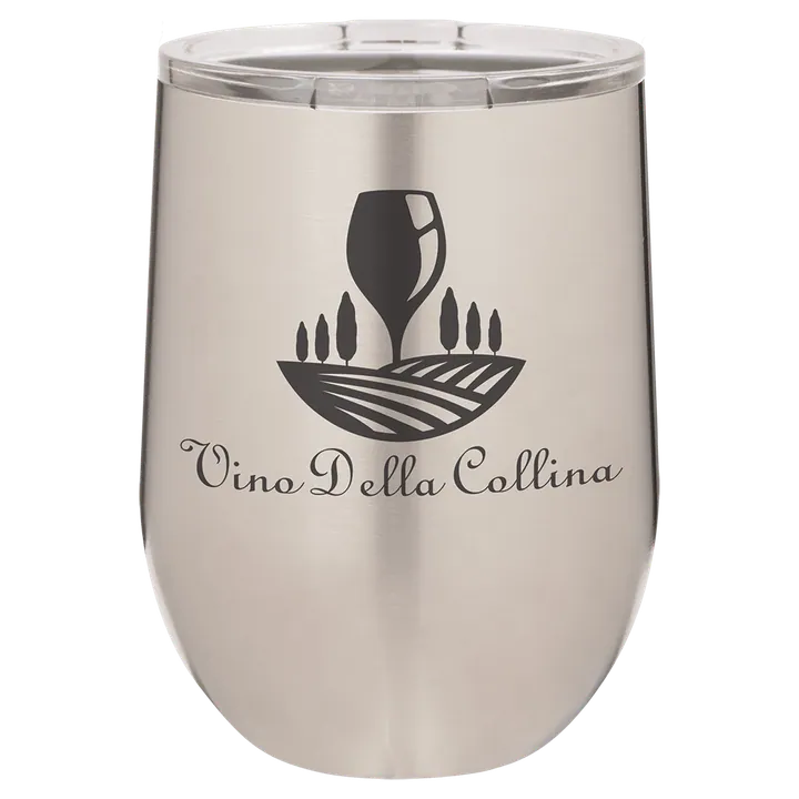 12 oz. Stainless Steel Vacuum Insulated Stemless Wine Tumbler with Lid