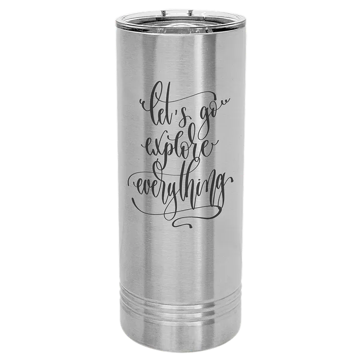 22 oz. Stainless Steel Skinny Tumbler with Slider Lid