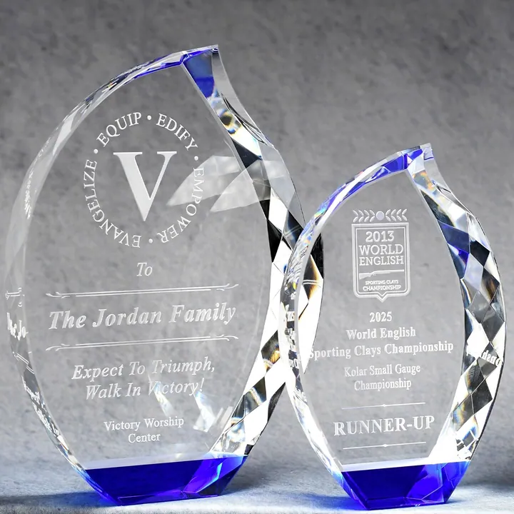 Multi-Faceted Crystal Flame With Blue Base