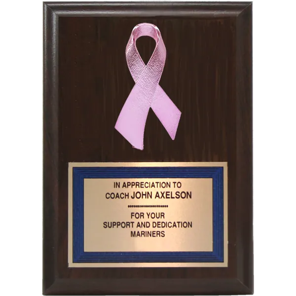 Plaque With Awareness Ribbon